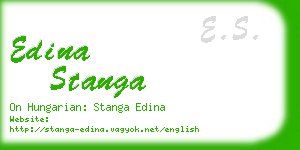 edina stanga business card